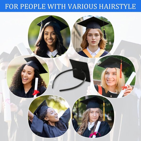 Graduation Cap Headband Insert, Grad Caps Headband Insert, Adjustable, Secures C - Picture 8 of 8